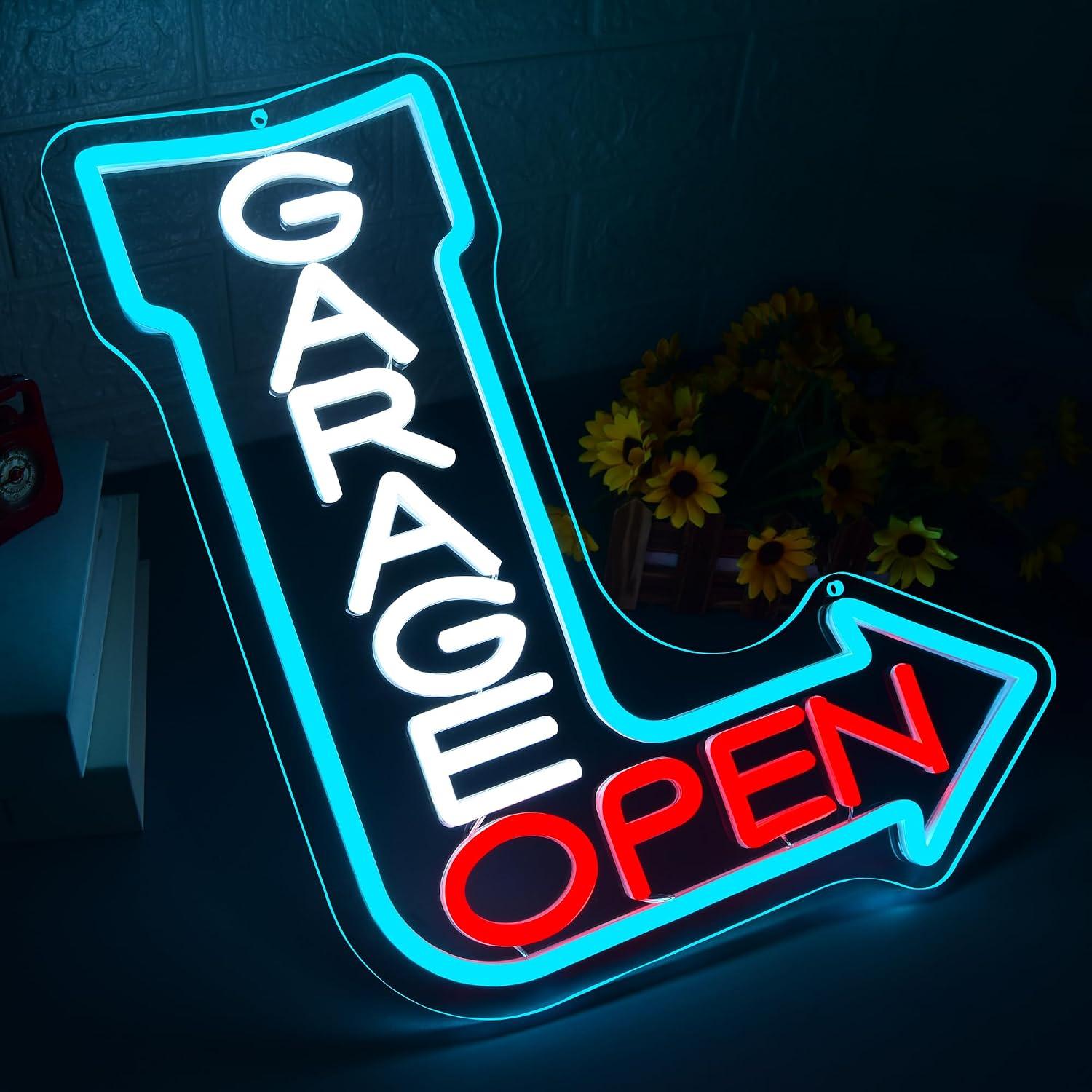 Letrero de neón con flecha abi - Auto Repair Shop Open reseña y precio